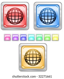 Color web buttons. Vector illustration