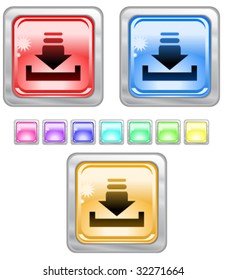 Color web buttons. Vector illustration