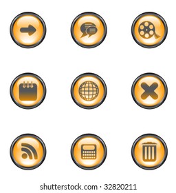 Color web buttons. Vector illustration