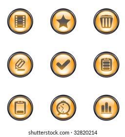 Color web buttons. Vector illustration