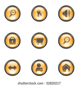 Color web buttons. Vector illustration