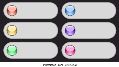 Color web buttons. Vector illustration