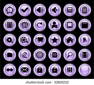 Color web buttons. Vector illustration