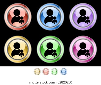 Color web buttons. Vector illustration