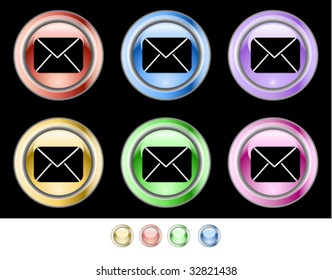 Color web buttons. Vector illustration.