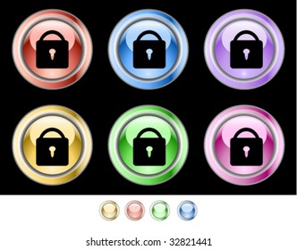 Color web buttons. Vector illustration.