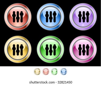 Color web buttons. Vector illustration.