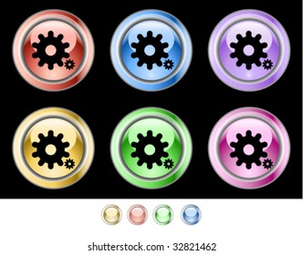 Color web buttons. Vector illustration.