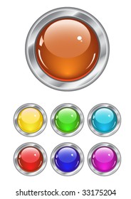 Color web buttons. Vector illustration