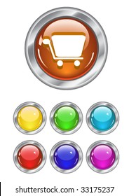 Color web buttons. Vector illustration