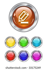 Color web buttons. Vector illustration