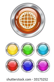Color web buttons. Vector illustration