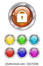 Color web buttons. Vector illustration