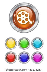Color web buttons. Vector illustration