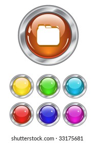 Color web buttons. Vector illustration