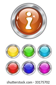 Color web buttons. Vector illustration