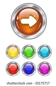 Color web buttons. Vector illustration