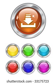 Color web buttons. Vector illustration