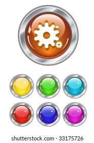 Color web buttons. Vector illustration