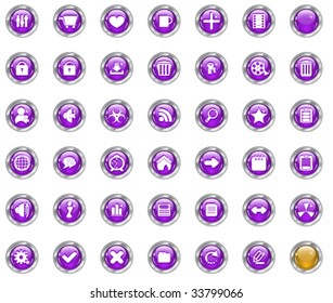 Color web buttons. Vector illustration