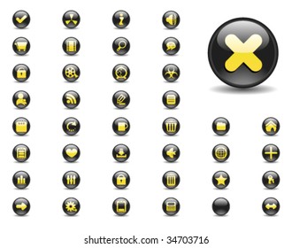 Color web buttons. Vector illustration