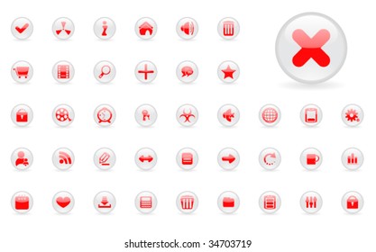 Color web buttons. Vector illustration
