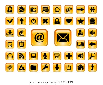 Color web buttons. Vector illustration
