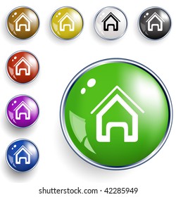 Color web buttons. Vector illustration.