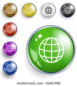 Color web buttons. Vector illustration.