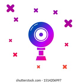 Color Web camera icon isolated on white background. Chat camera. Webcam icon. Gradient random dynamic shapes. Vector Illustration