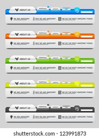 Color web design elements set