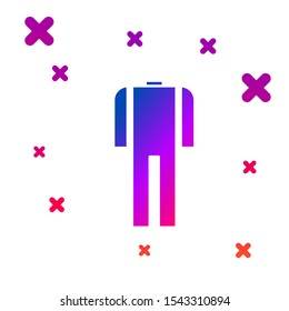 Color Wetsuit for scuba diving icon isolated on white background. Diving underwater equipment. Gradient random dynamic shapes. Vector Illustration