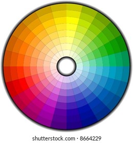 Color wheel with 192 patterns (vector)