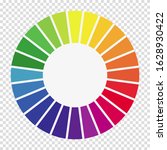 
Color wheel (24 step) on transparent background. 