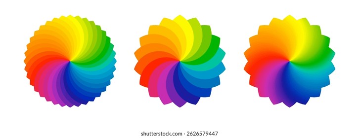 Color wheel. Additive and subtractive color model wheels. Educational spectrum chart for design and art theory.