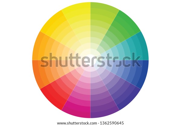 Color Wheel All Colors Gradients On Stock Vector (Royalty Free) 1362590645