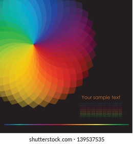Color Wheel Background. Vector Illustration