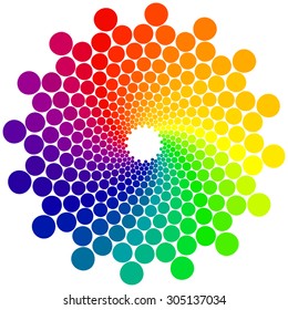 Color Wheel Color Circle Isolated On Stock Vector (Royalty Free ...