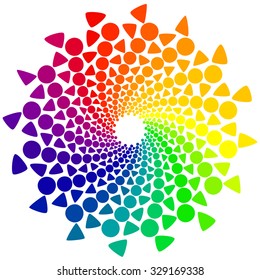 Color wheel or color circle isolated on white background