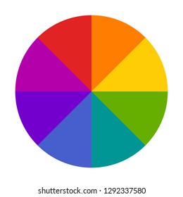 Color wheel or color circle picker flat vector icon for drawing / painting apps and websites