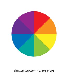 Color Wheel or Color Circle Picker Flat Vector Icon for Drawing / Painting Apps and Websites.