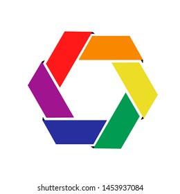 Color Wheel or Color Circle Picker Flat Vector Icon for Drawing Painting Apps and Websites.