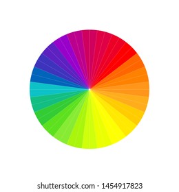 Color Wheel or Color Circle Picker Flat Vector Icon for Drawing Painting Apps and Websites.