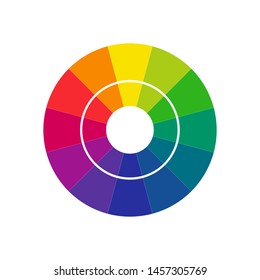 Color Wheel or Color Circle Picker Flat Vector Icon for Drawing Painting Apps and Websites.