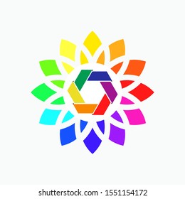 Color Wheel or Color Circle Picker Flat Vector Icon for Drawing / Painting Apps and Websites.