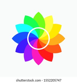 Color Wheel or Color Circle Picker Flat Vector Icon for Drawing / Painting Apps and Websites.