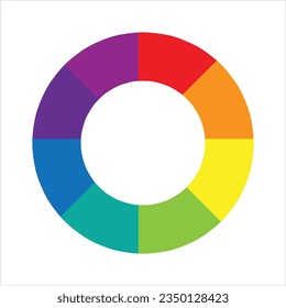 Color Wheel or Color Circle Picker Flat Vector,Painting Apps and Websites..eps