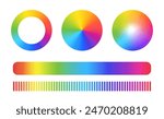 Color wheel or color circle. Vector rgb multi color palette with rainbow light spectrum gradient