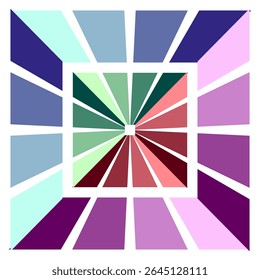 Color wheel design. Rainbow spectrum illustration. Radial gradient pattern. Vector circular chart.