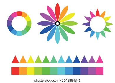 Color wheel designs of different shapes